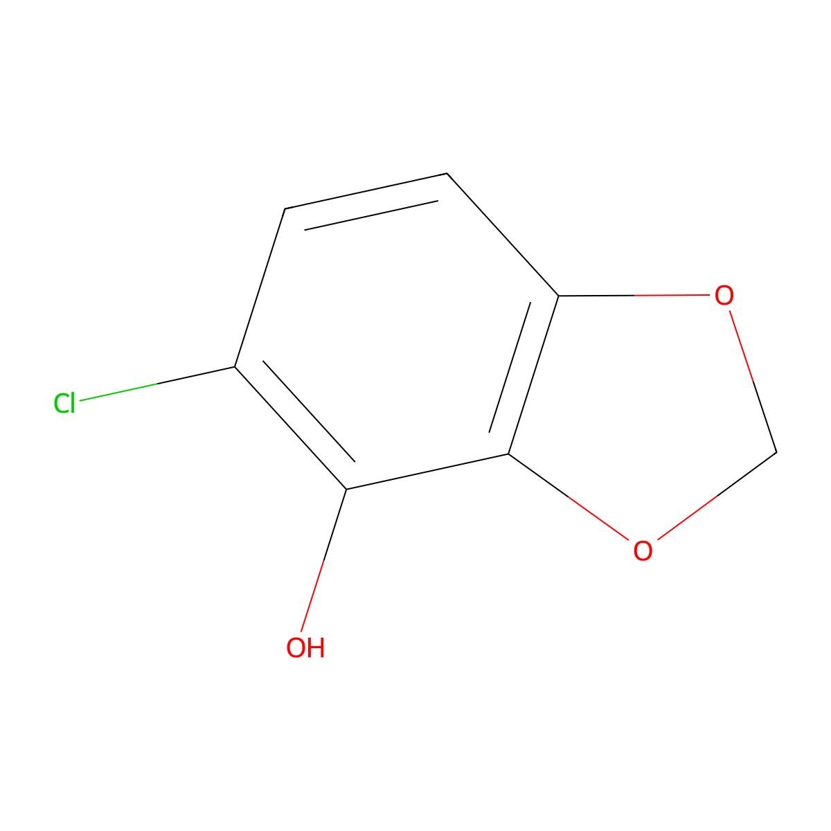 5-Chlorobenzo[d][1,3]dioxol-4-ol molecular structure, CAS 1785064-53-0