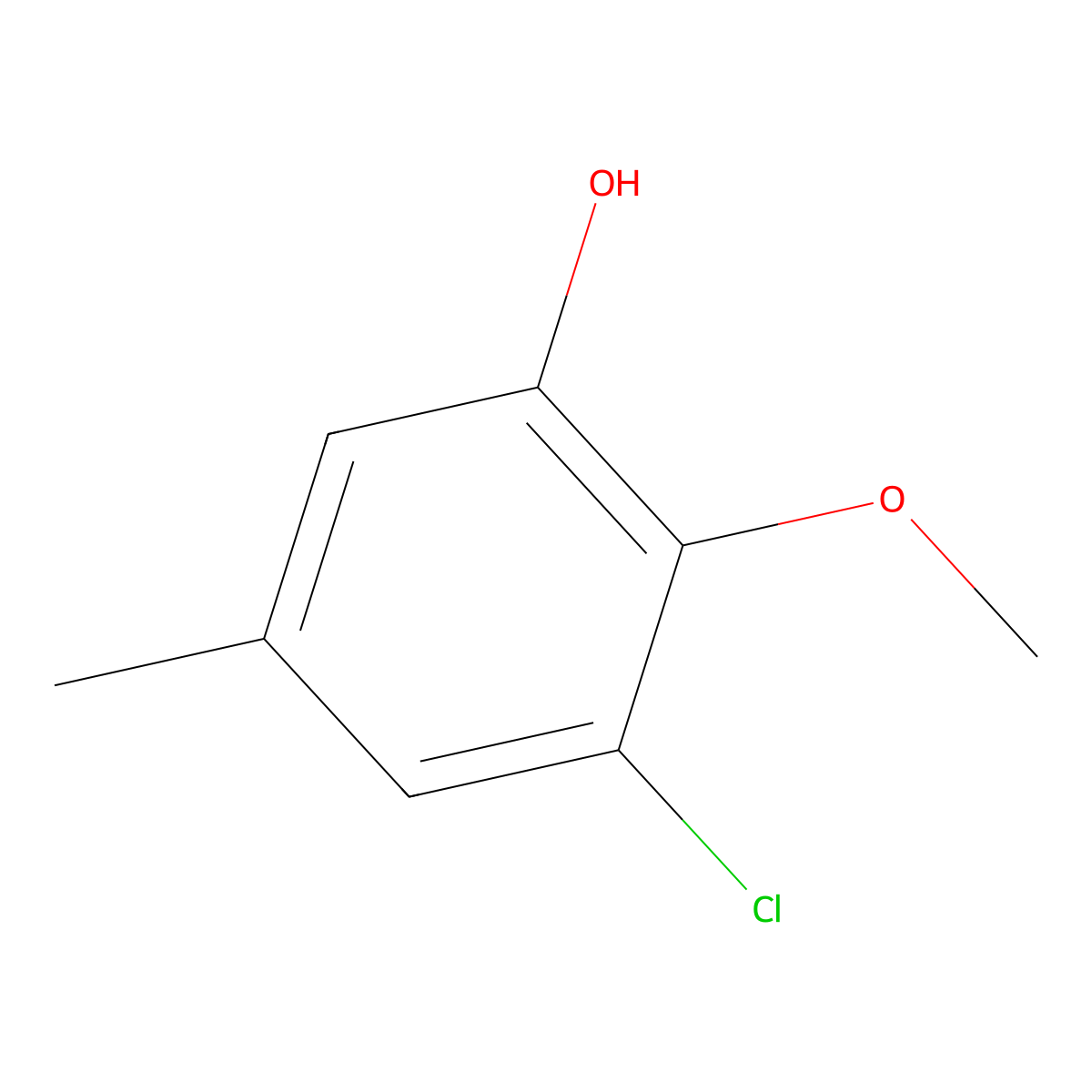 3-Chloro-2-methoxy-5-methylphenol molecular structure, CAS 1785064-66-5