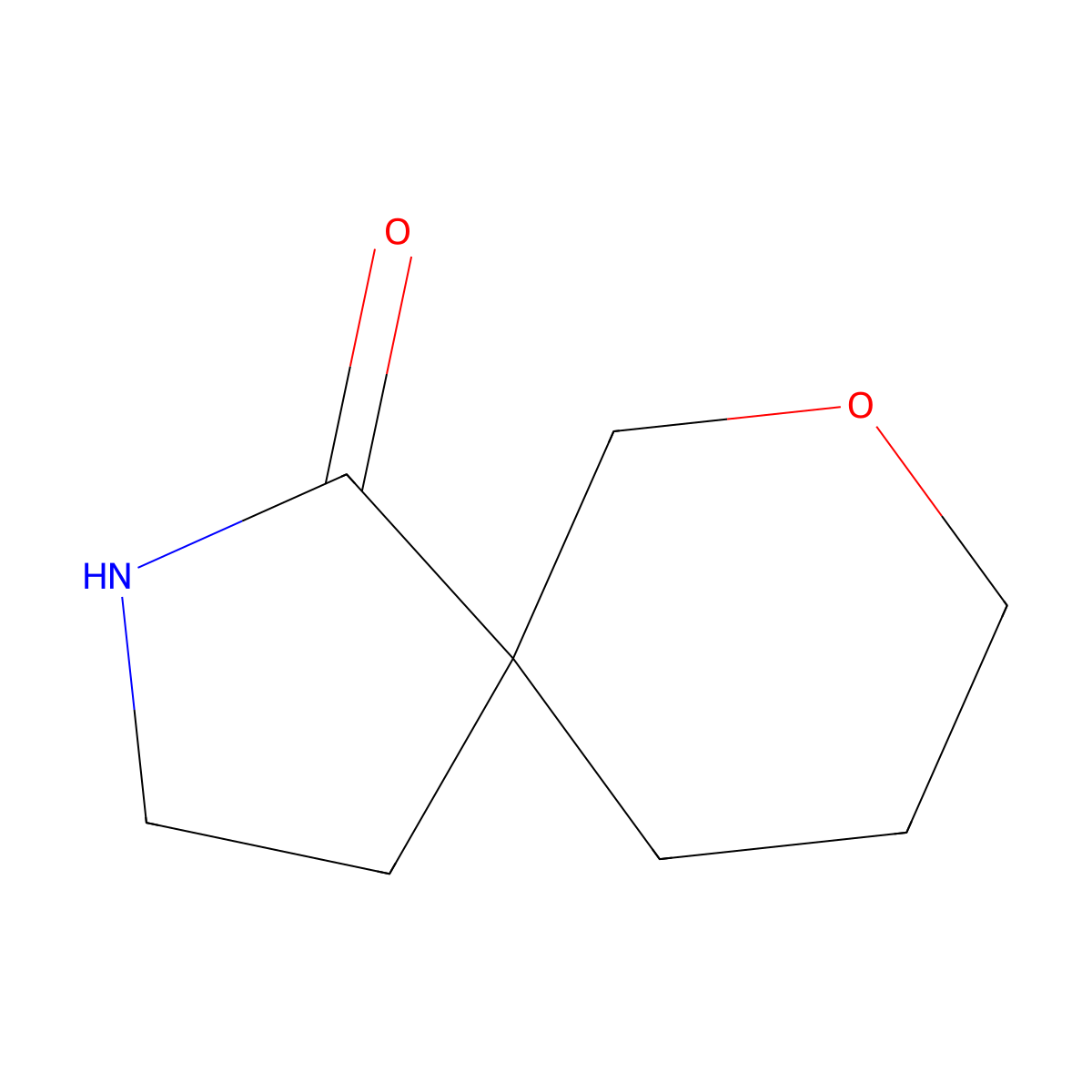 7-Oxa-2-azaspiro(4.5)decan-1-one molecular structure, CAS 1785069-06-8