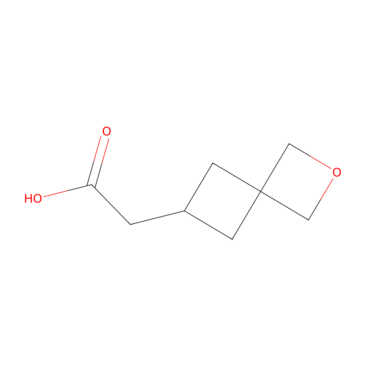 2-{2-Oxaspiro[3.3]heptan-6-yl}acetic acid molecular structure, CAS 1785069-78-4