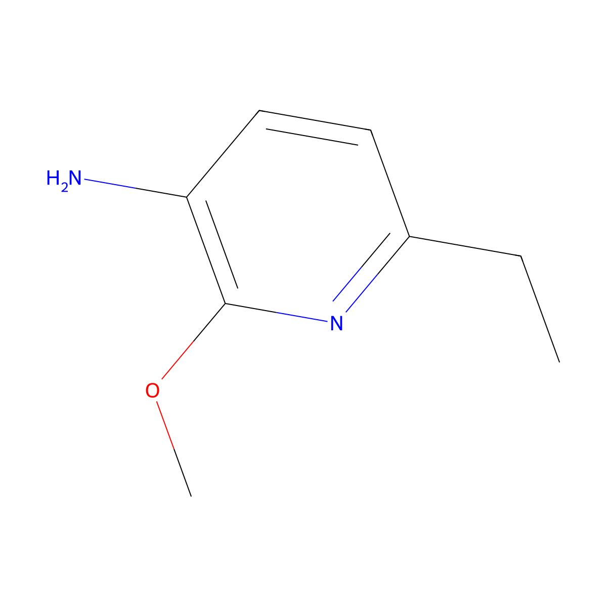 6-Ethyl-2-methoxypyridin-3-amine molecular structure, CAS 1785075-04-8