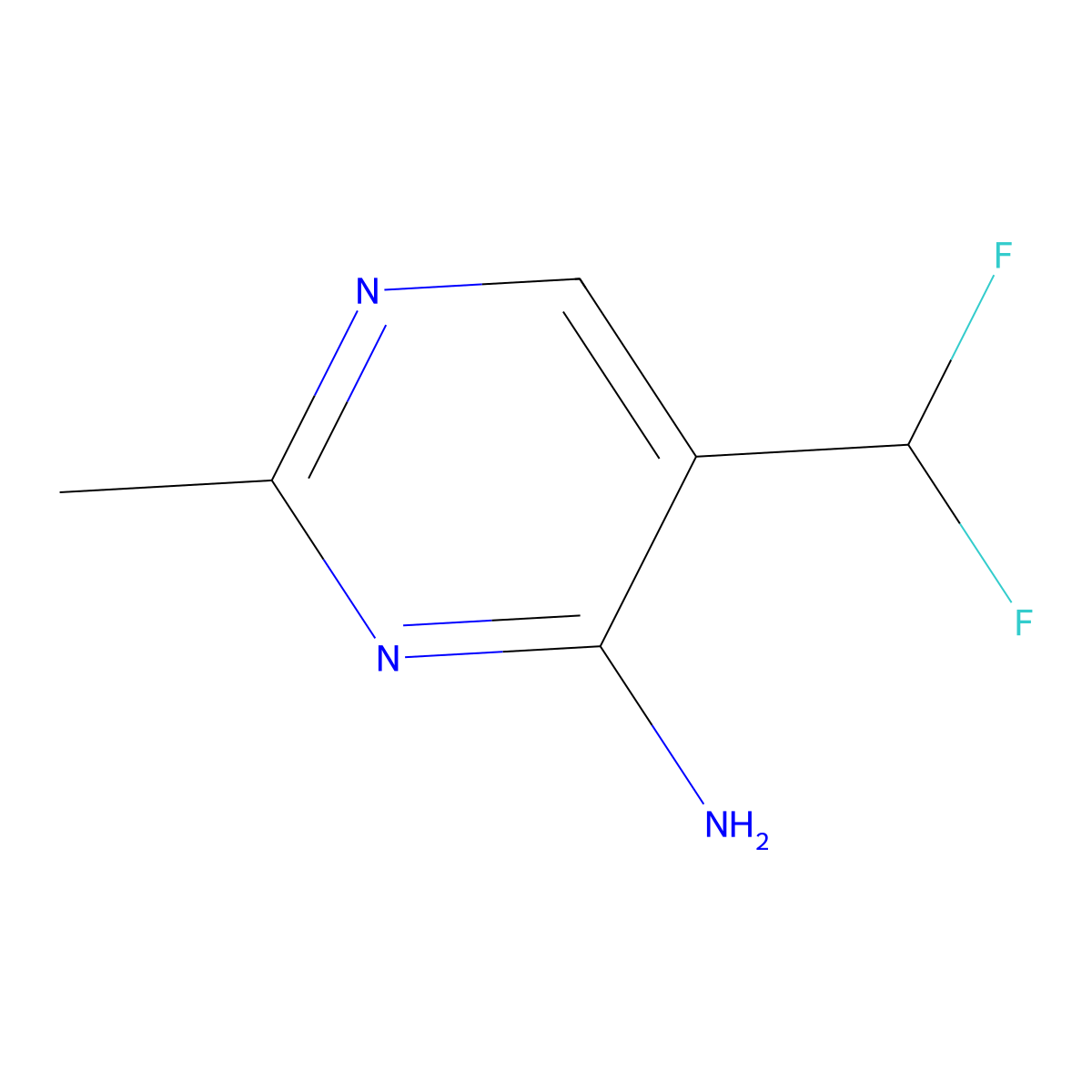 5-(Difluoromethyl)-2-methylpyrimidin-4-amine molecular structure, CAS 1785079-57-3