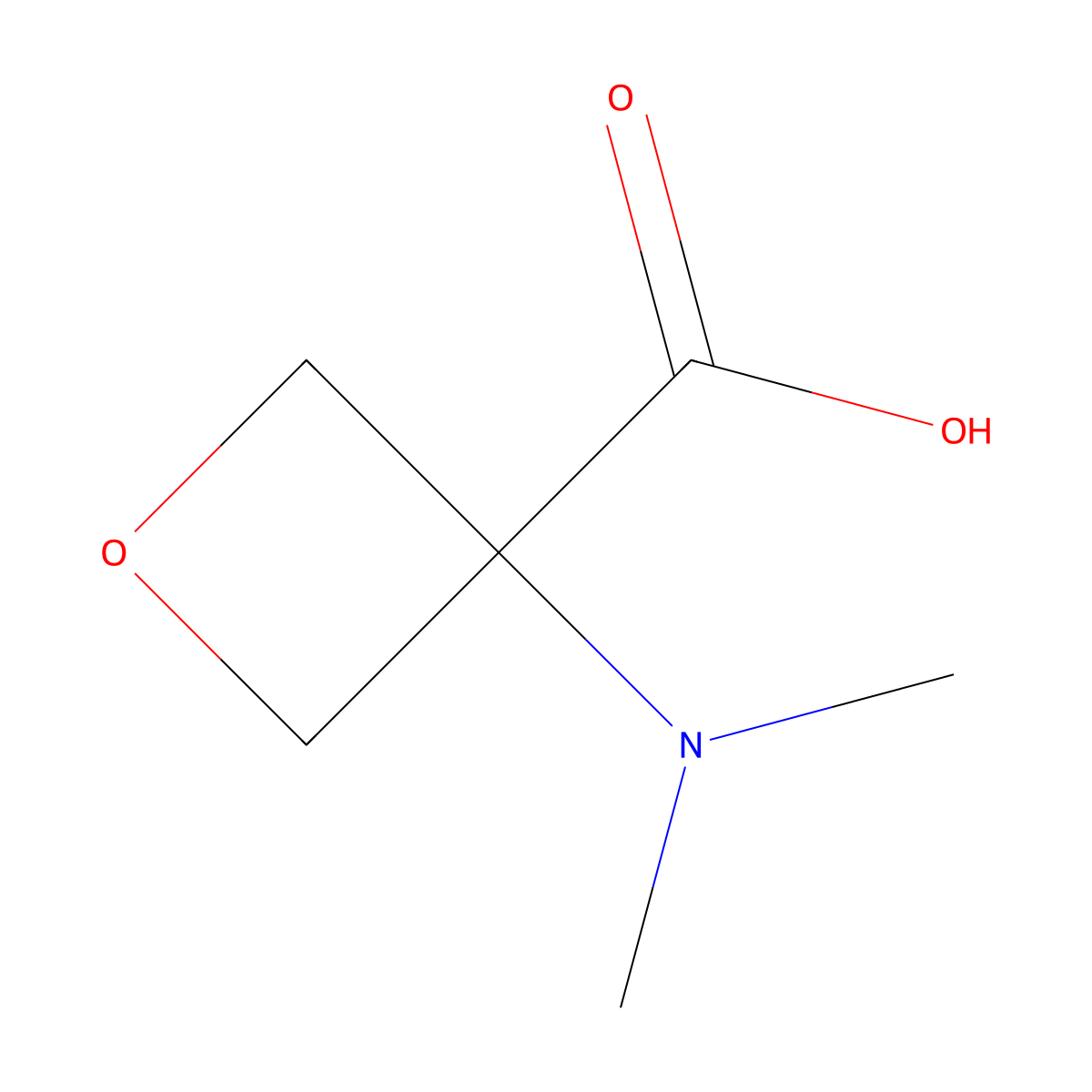3-(Dimethylamino)oxetane-3-carboxylic acid molecular structure, CAS 1785079-66-4