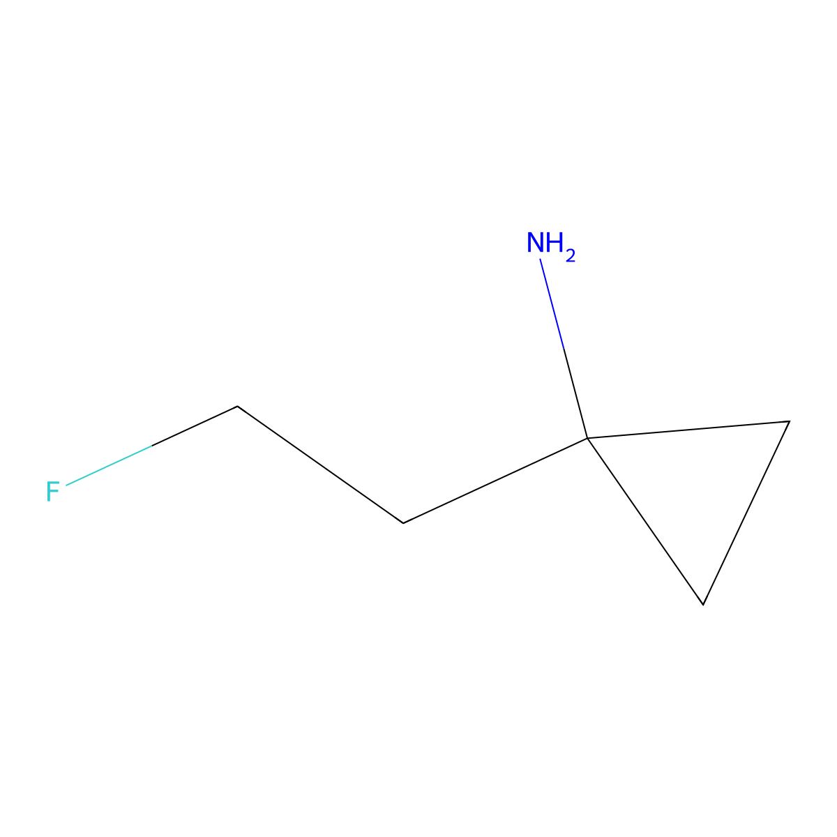 1-(2-Fluoroethyl)cyclopropan-1-amine molecular structure, CAS 1785080-02-5