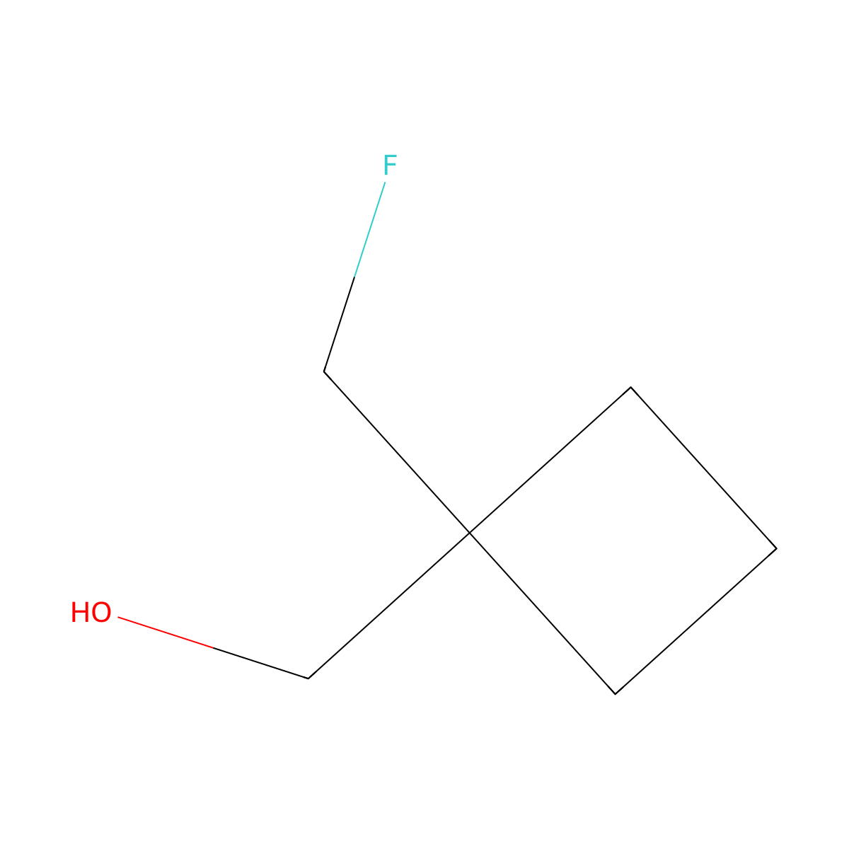 [1-(Fluoromethyl)cyclobutyl]methanol molecular structure, CAS 1785080-70-7