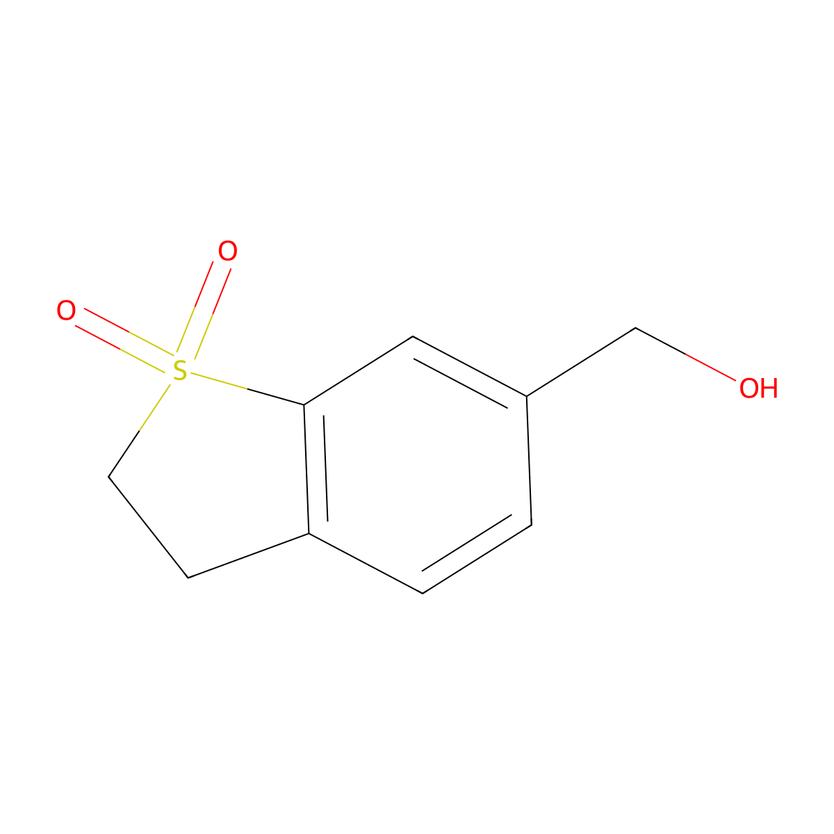 6-(Hydroxymethyl)-2,3-dihydro-1lambda6-benzothiophene-1,1-dione molecular structure, CAS 1785080-71-8