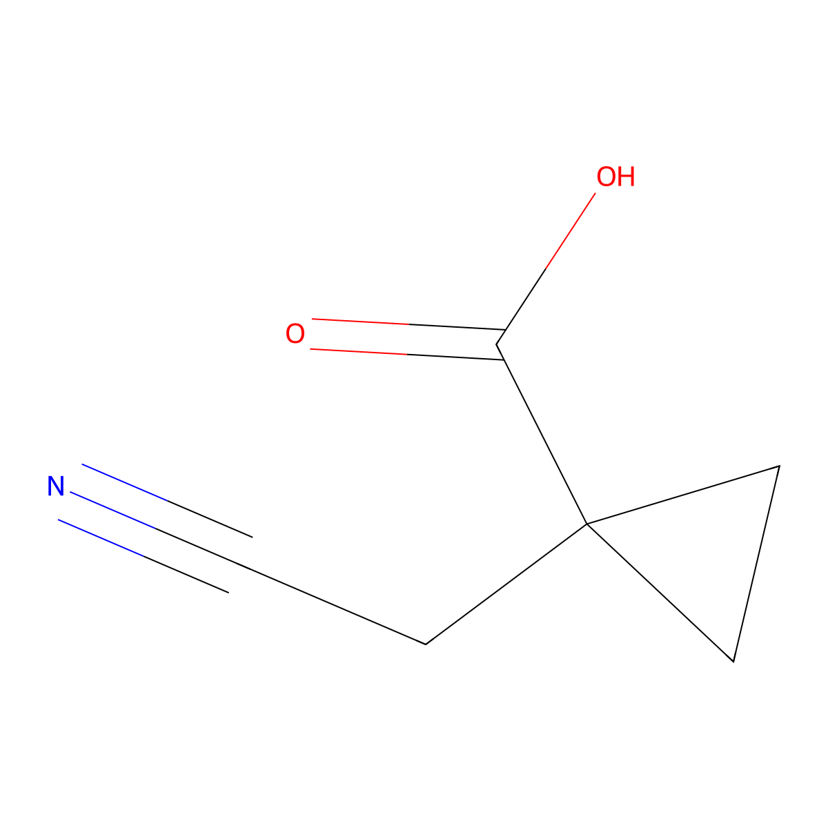 1-(Cyanomethyl)cyclopropane-1-carboxylic acid molecular structure, CAS 1785081-65-3