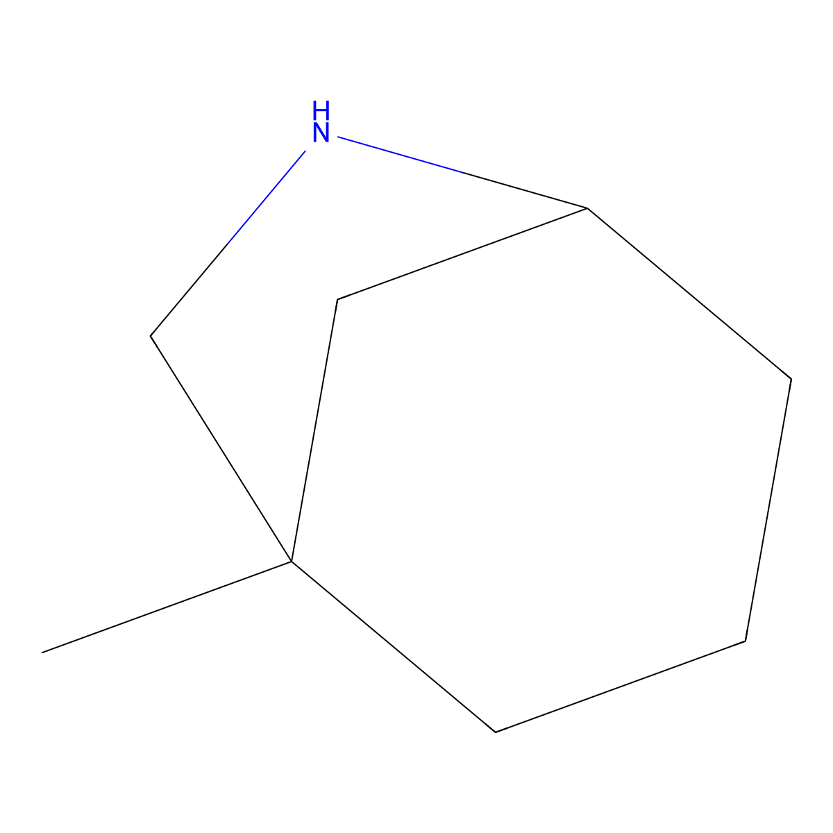 1-Methyl-6-azabicyclo[3.2.1]octane molecular structure, CAS 1785081-88-0