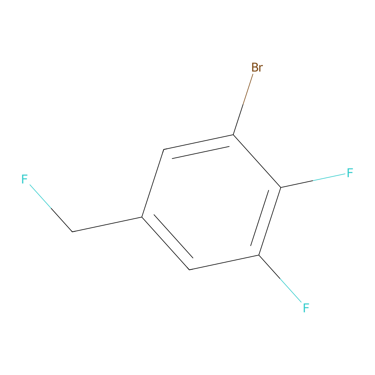 3-Bromo-4,5-difluorobenzyl fluoride molecular structure, CAS 1785082-71-4