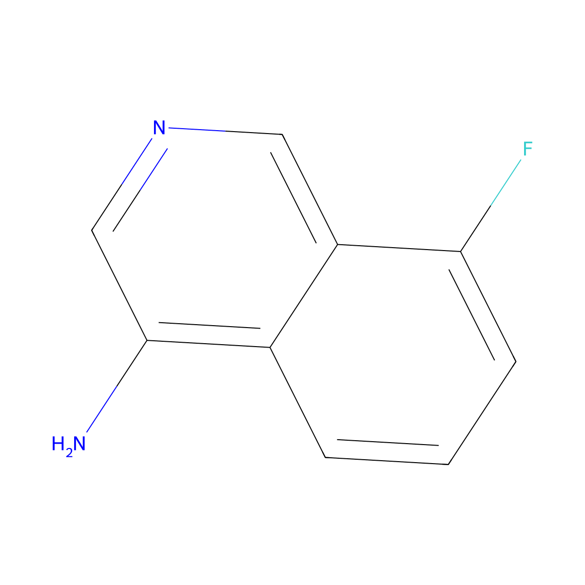 8-Fluoroisoquinolin-4-amine molecular structure, CAS 1785091-04-4