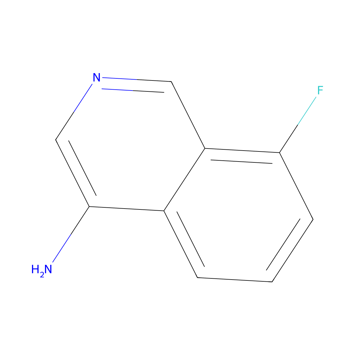 8-Fluoroisoquinolin-4-amine molecular structure, CAS 1785091-04-4