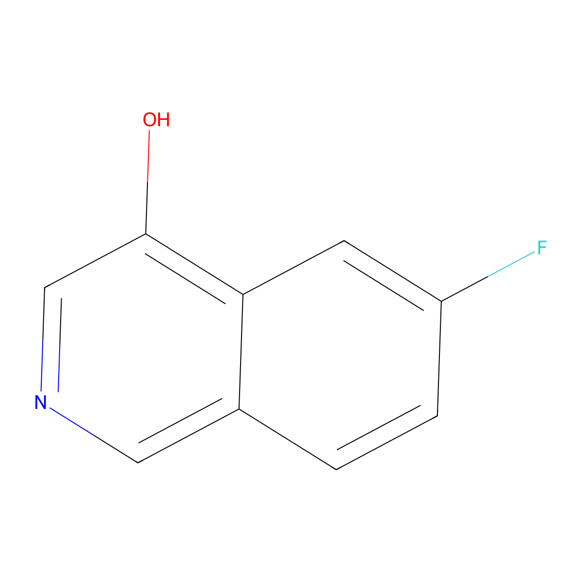 6-Fluoroisoquinolin-4-ol molecular structure, CAS 1785091-58-8