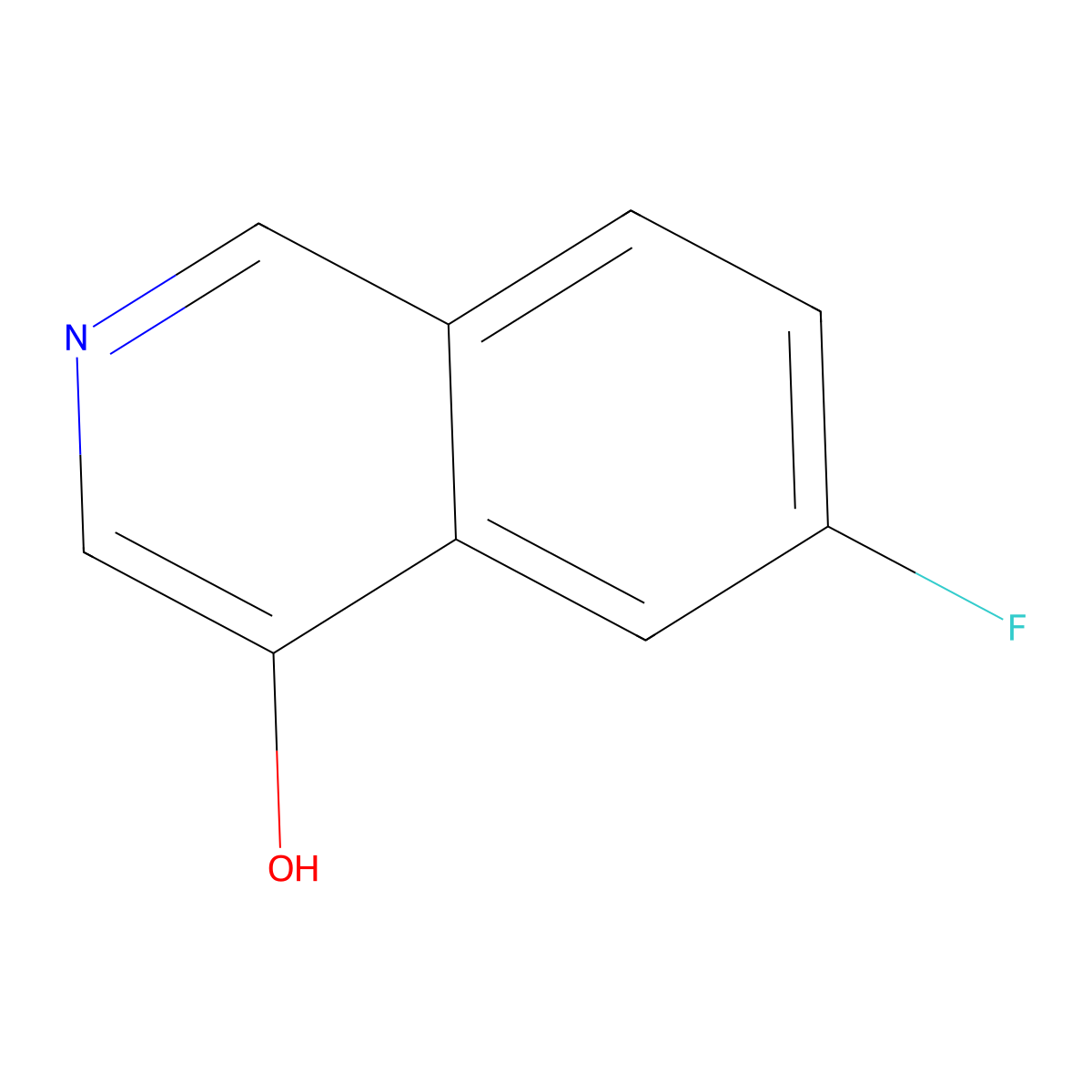 6-Fluoroisoquinolin-4-ol molecular structure, CAS 1785091-58-8