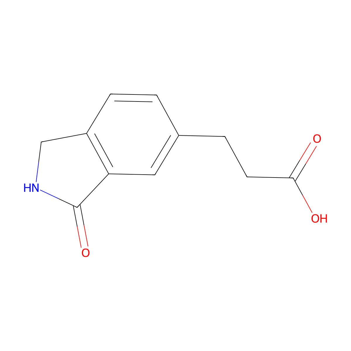 3-(3-oxo-2,3-dihydro-1H-isoindol-5-yl)propanoic acid molecular structure, CAS 1785092-43-4