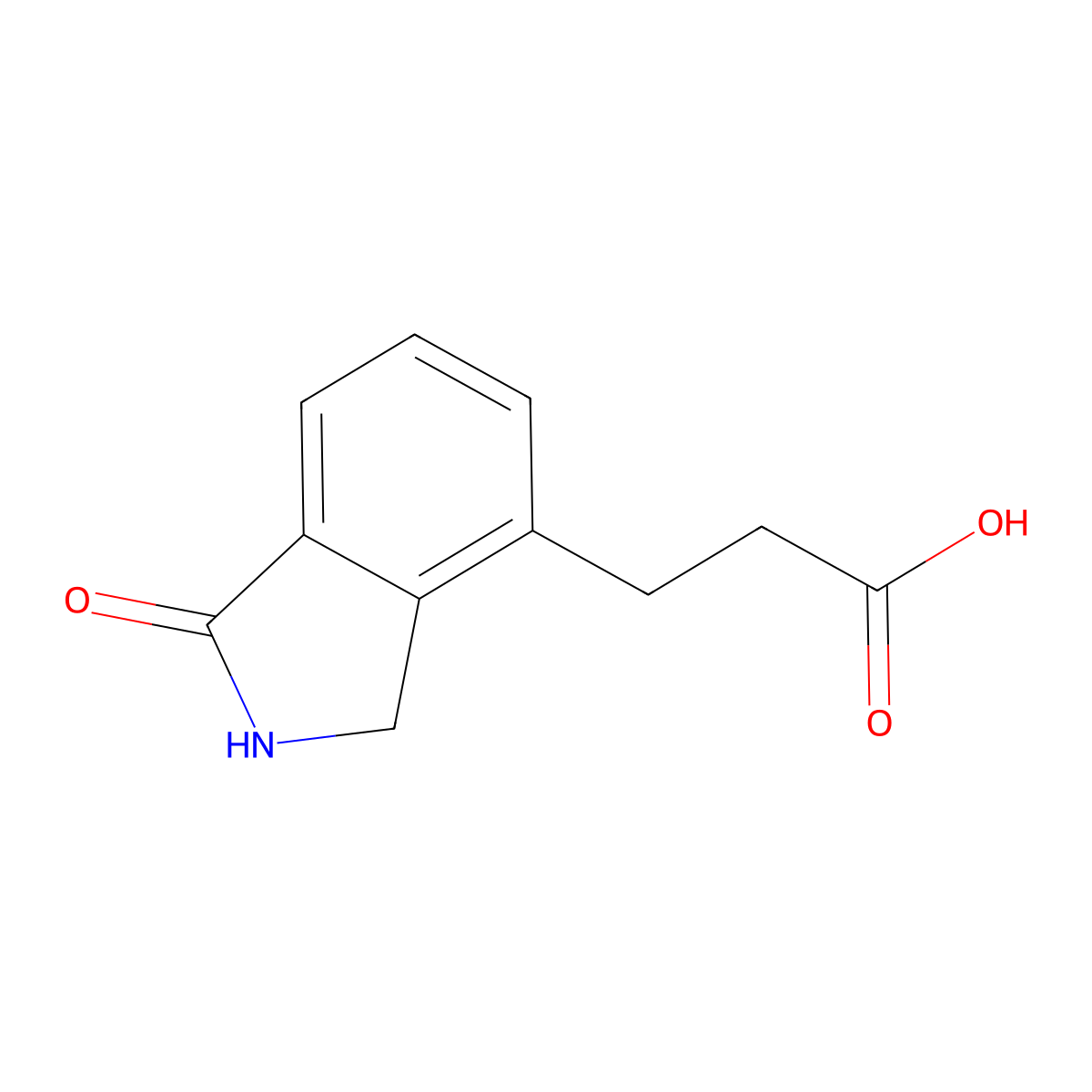 3-(1-oxo-2,3-dihydro-1H-isoindol-4-yl)propanoic acid molecular structure, CAS 1785092-55-8