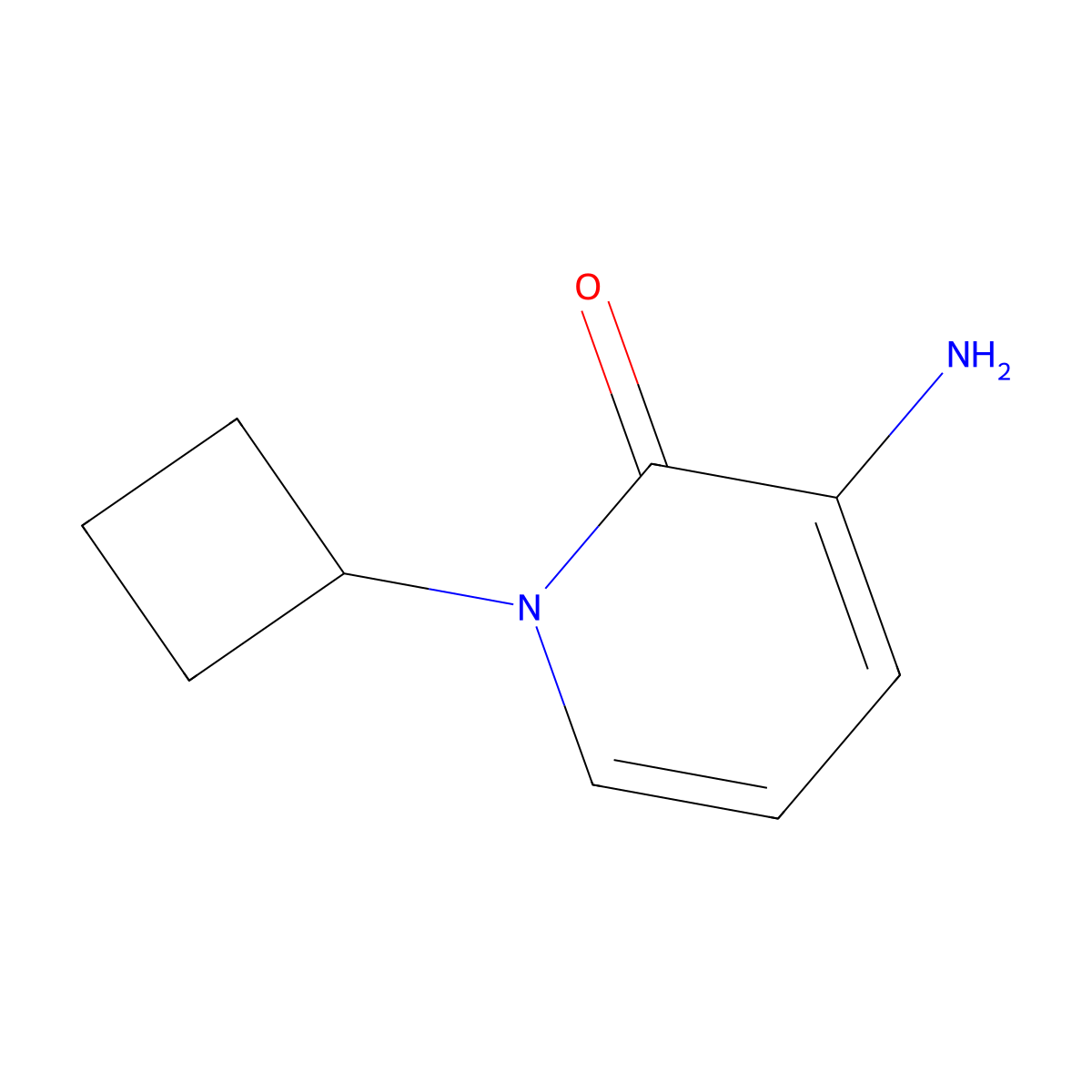 3-Amino-1-cyclobutyl-1,2-dihydropyridin-2-one molecular structure, CAS 1785094-95-2