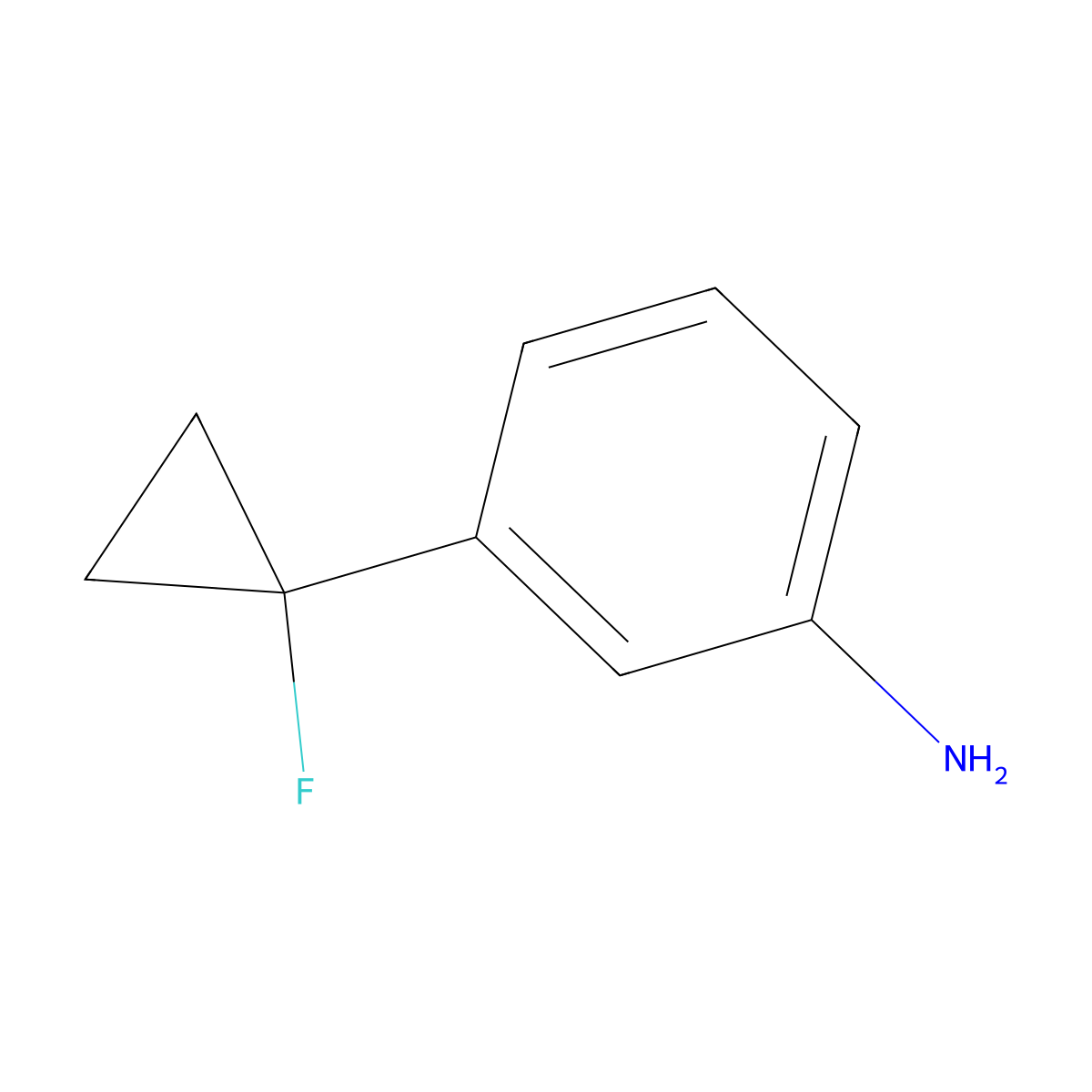 3-(1-Fluorocyclopropyl)aniline molecular structure, CAS 1785095-08-0