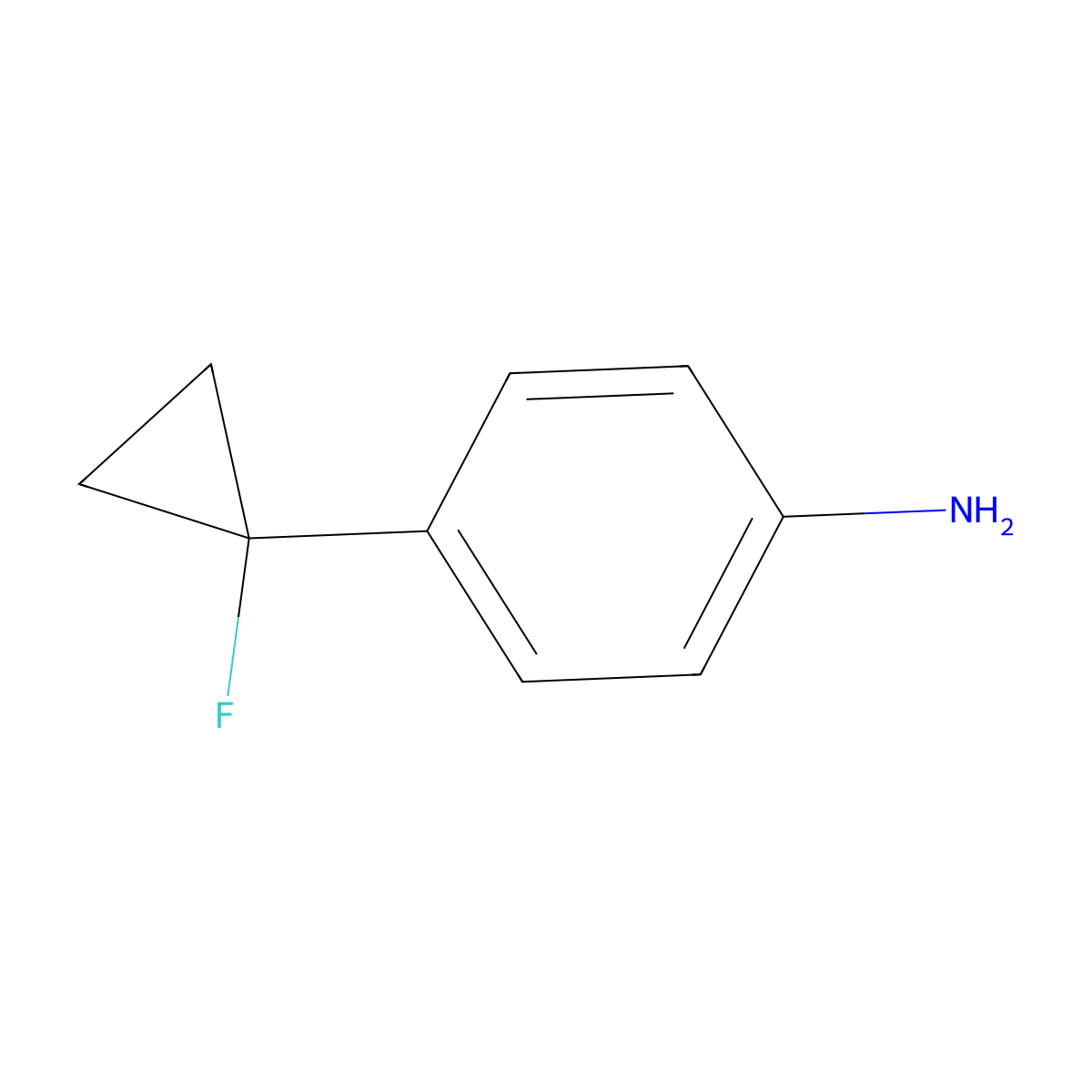 4-(1-Fluorocyclopropyl)aniline molecular structure, CAS 1785095-13-7