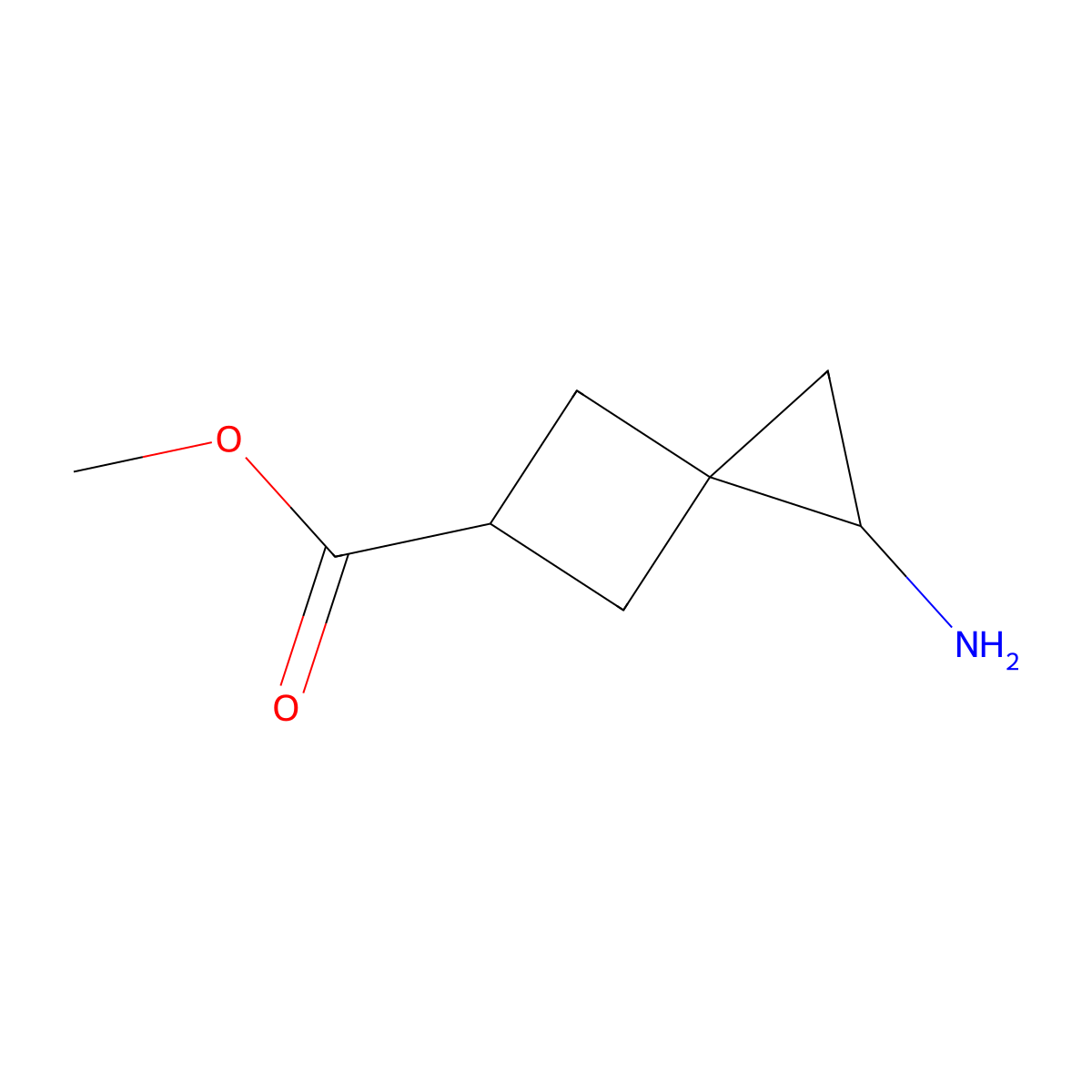 Methyl 1-aminospiro[2.3]hexane-5-carboxylate molecular structure, CAS 1785095-81-9