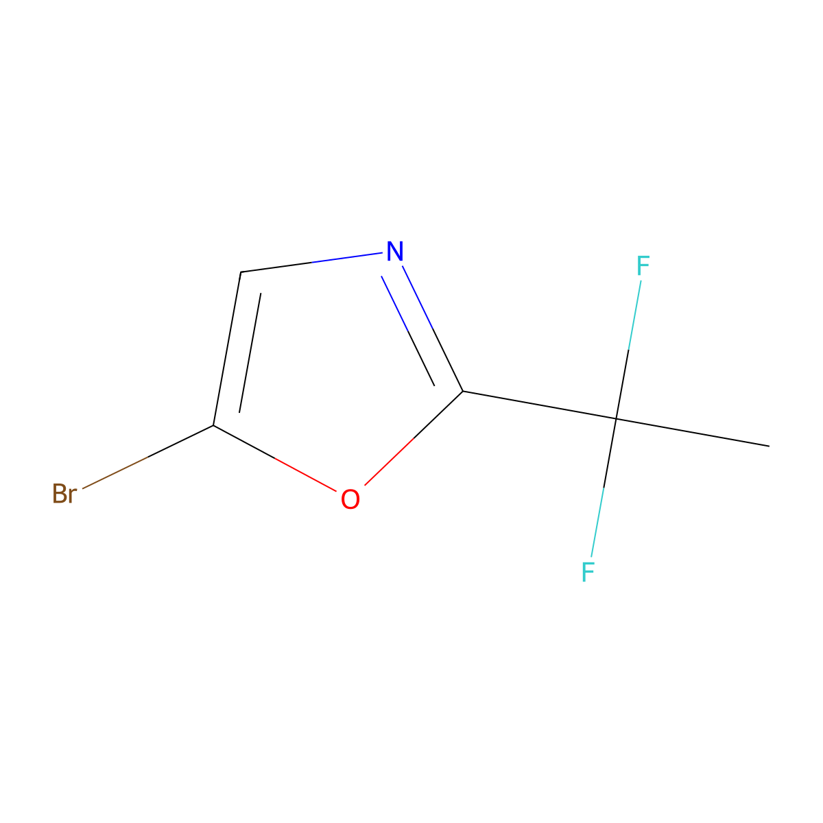 5-Bromo-2-(1,1-difluoroethyl)-1,3-oxazole molecular structure, CAS 1785096-03-8