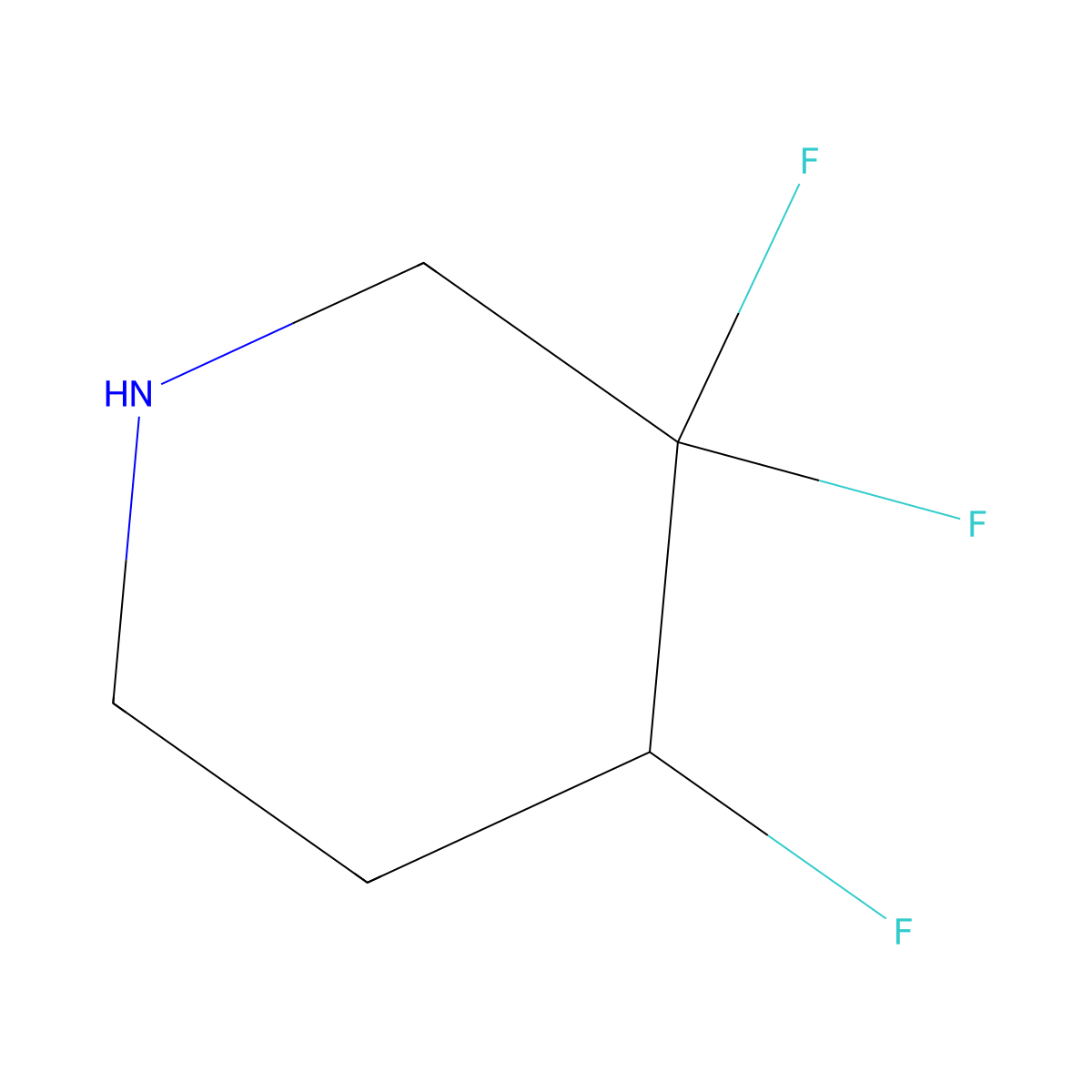 3,3,4-Trifluoropiperidine molecular structure, CAS 1785097-02-0