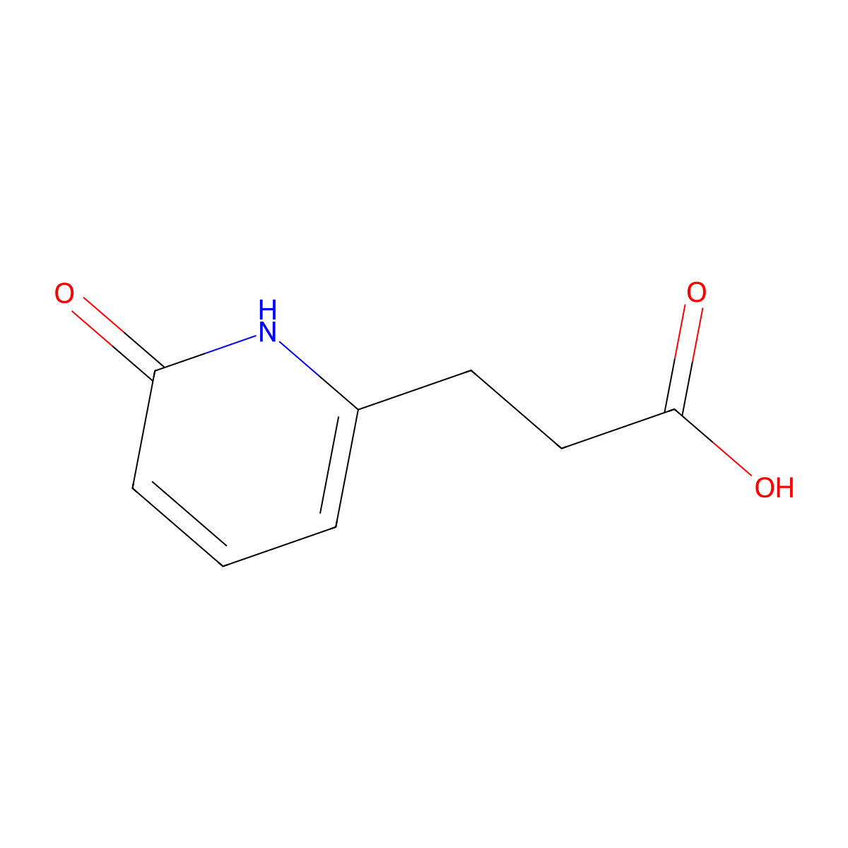 3-(6-Oxo-1,6-dihydropyridin-2-yl)propanoic acid molecular structure, CAS 1785097-64-4