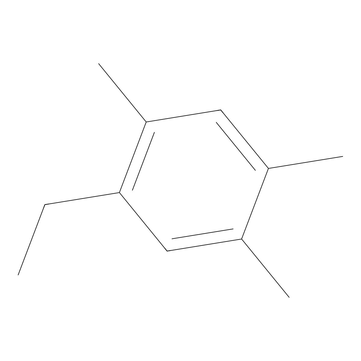 Benzene, 1-ethyl-2,4,5-trimethyl- molecular structure, CAS 17851-27-3