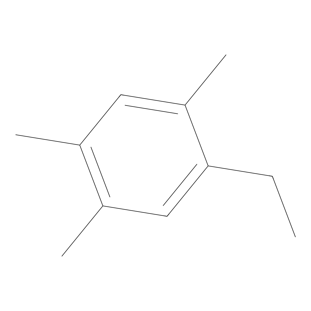 Benzene, 1-ethyl-2,4,5-trimethyl- molecular structure, CAS 17851-27-3