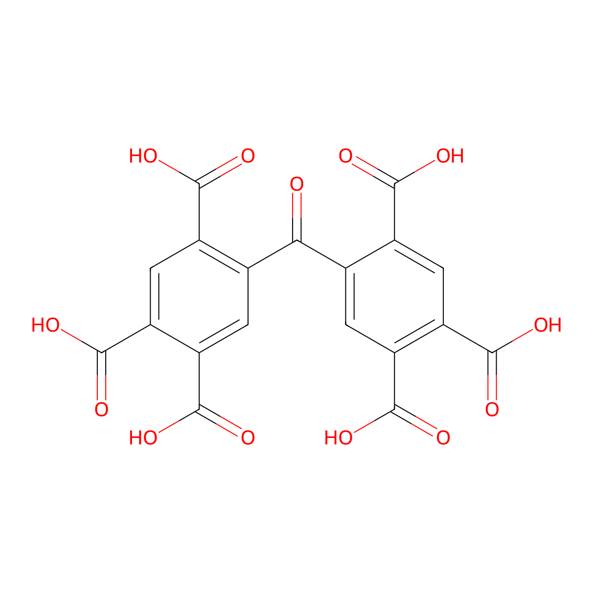 5,5'-Carbonylbis-(trimellitic acid) molecular structure, CAS 17851-32-0