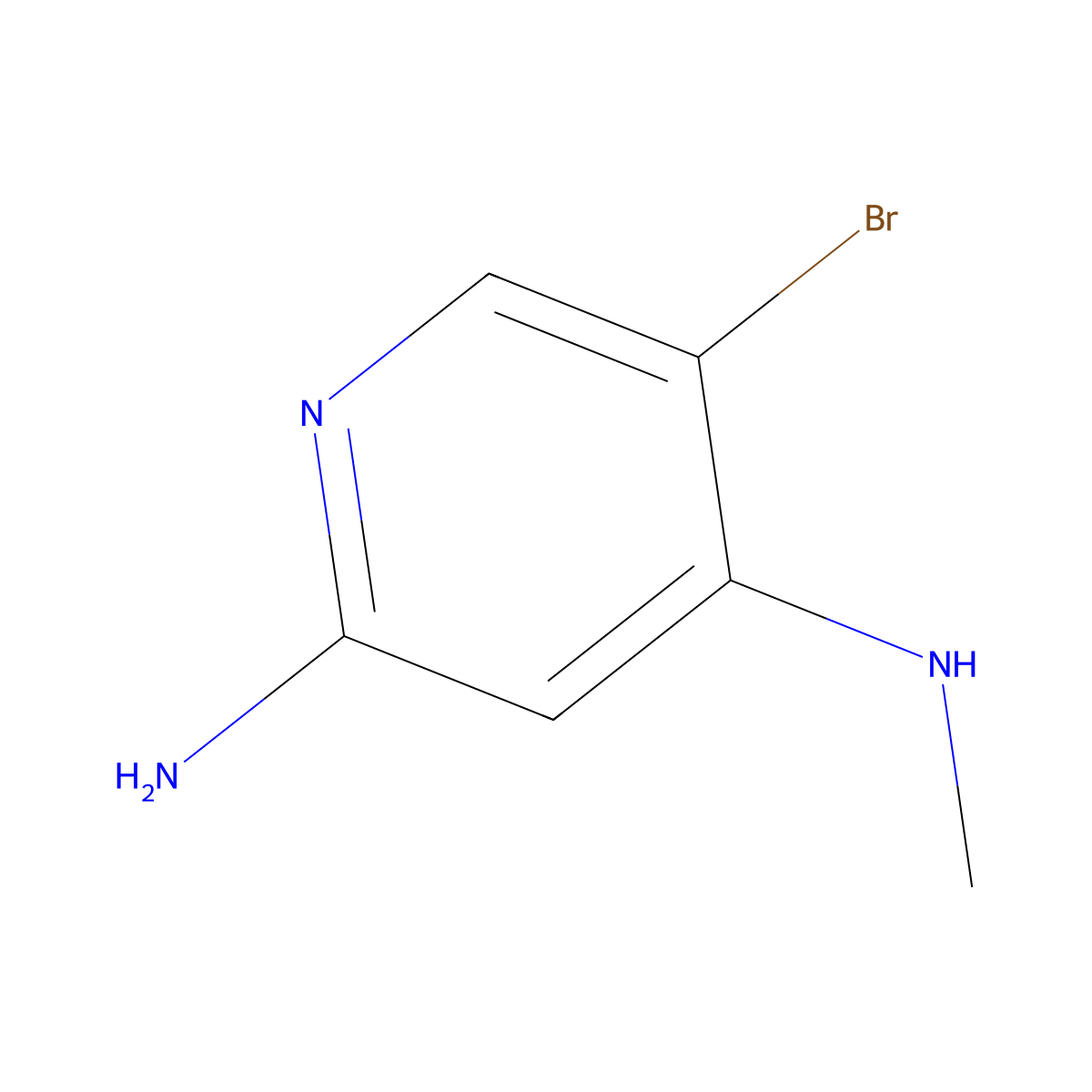 5-Bromo-N4-methylpyridine-2,4-diamine molecular structure, CAS 1785103-90-3
