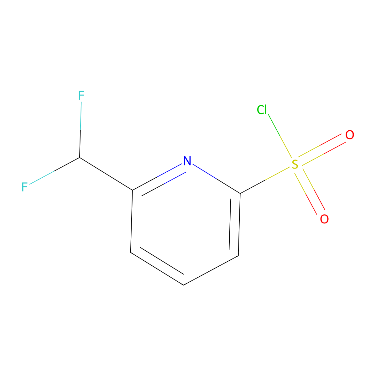 6-(Difluoromethyl)pyridine-2-sulfonyl chloride molecular structure, CAS 1785105-96-5