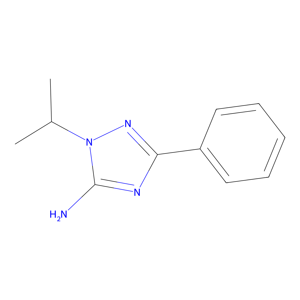 3-phenyl-1-(propan-2-yl)-1H-1,2,4-triazol-5-amine molecular structure, CAS 1785106-45-7