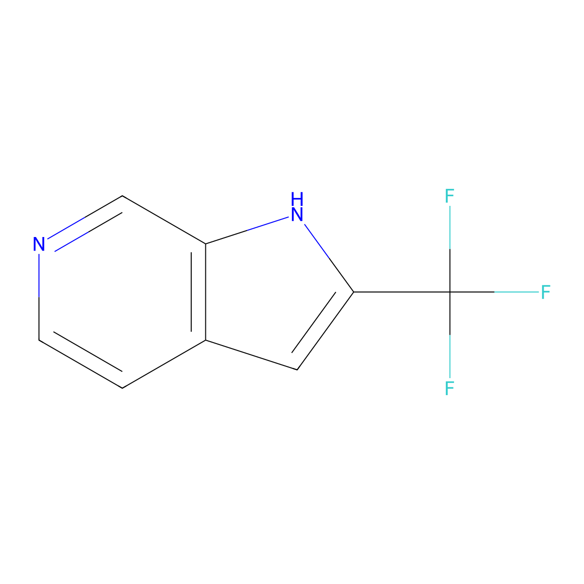 2-(trifluoromethyl)-1H-pyrrolo[2,3-c]pyridine molecular structure, CAS 1785114-14-8