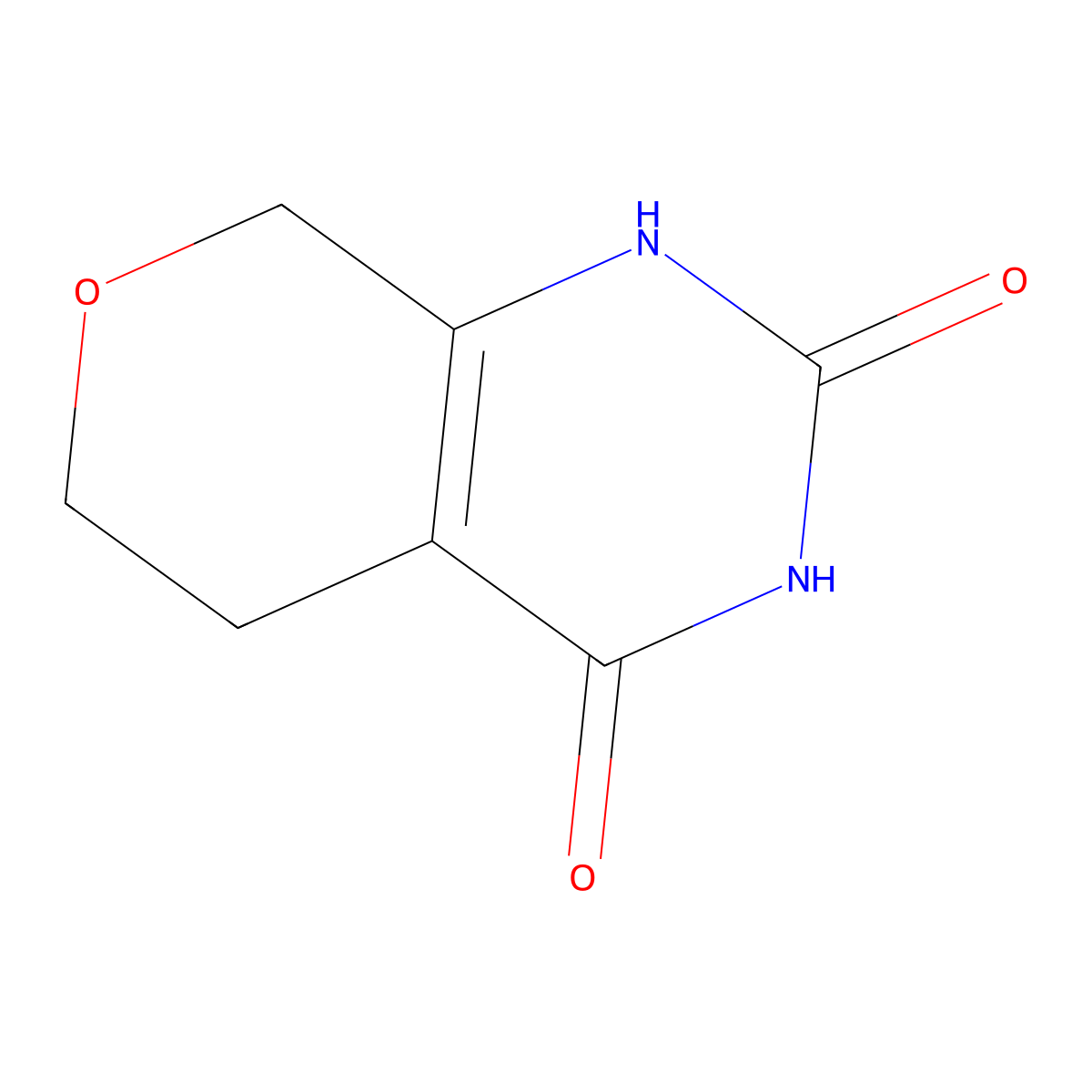1,5,6,8-Tetrahydropyrano[3,4-d]pyrimidine-2,4-dione molecular structure, CAS 1785114-98-8