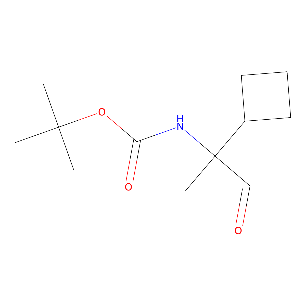 Tert-butyl n-(2-cyclobutyl-1-oxopropan-2-yl)carbamate molecular structure, CAS 1785119-53-0