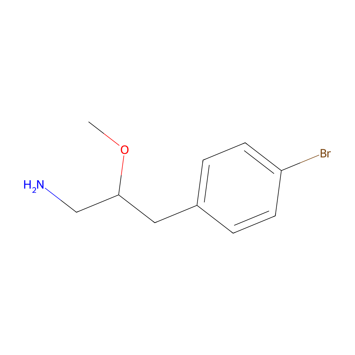 3-(4-Bromophenyl)-2-methoxypropan-1-amine molecular structure, CAS 1785138-61-5