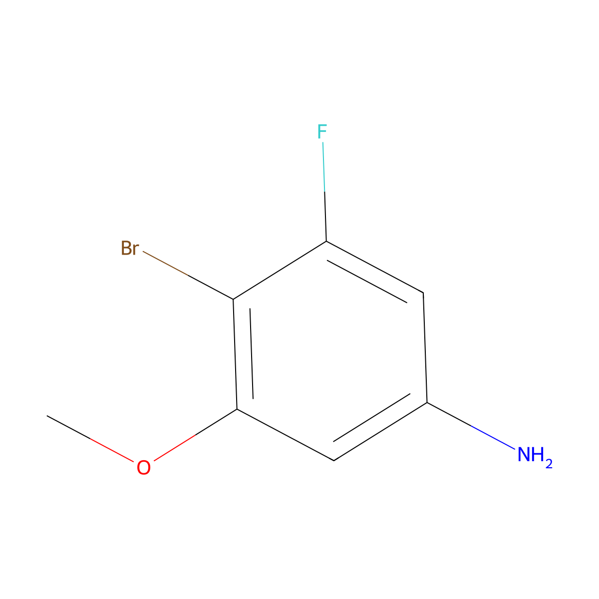 4-Bromo-3-fluoro-5-methoxyaniline molecular structure, CAS 1785138-87-5