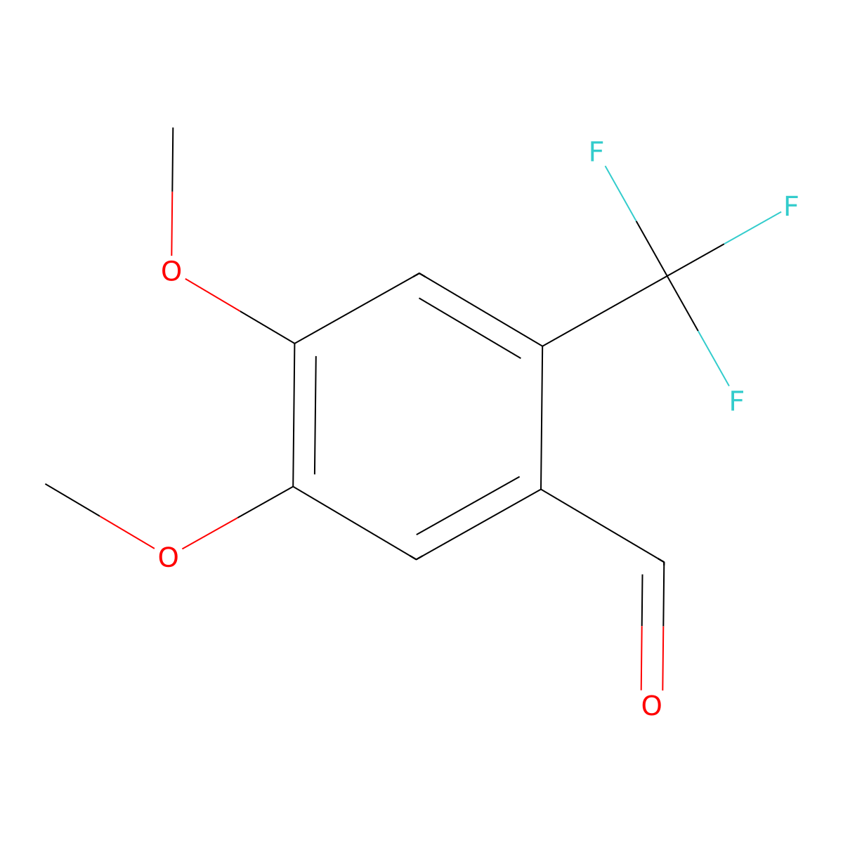 4,5-Dimethoxy-2-(trifluoromethyl)benzaldehyde molecular structure, CAS 1785147-15-0