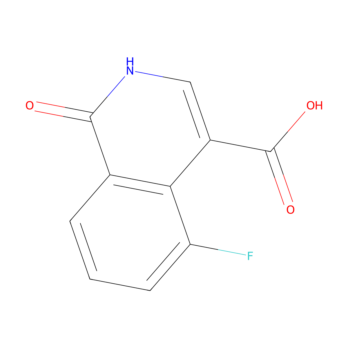 5-Fluoro-1-hydroxyisoquinoline-4-carboxylic acid molecular structure, CAS 1785159-48-9