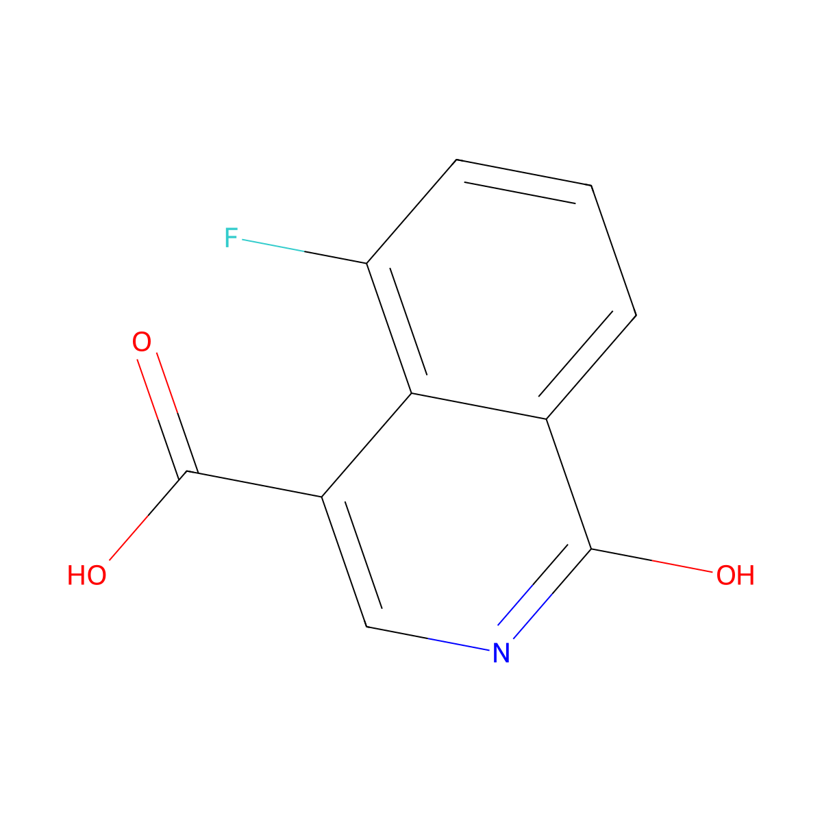 5-Fluoro-1-hydroxyisoquinoline-4-carboxylic acid molecular structure, CAS 1785159-48-9