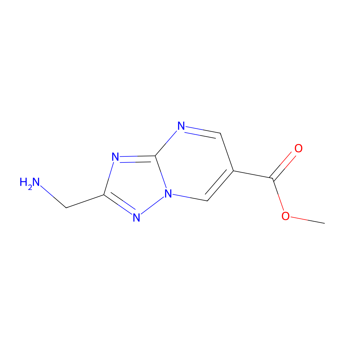 Methyl 2-(aminomethyl)-[1,2,4]triazolo[1,5-a]pyrimidine-6-carboxylate molecular structure, CAS 1785159-80-9