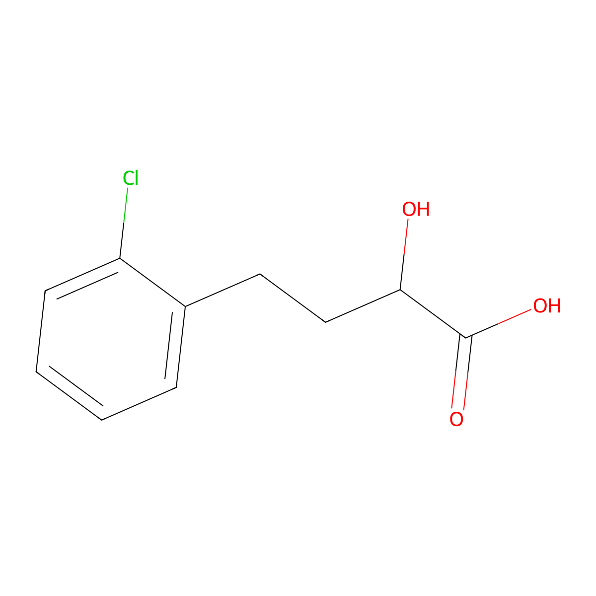 4-(2-Chlorophenyl)-2-hydroxy-butanoic acid molecular structure, CAS 1785161-41-2
