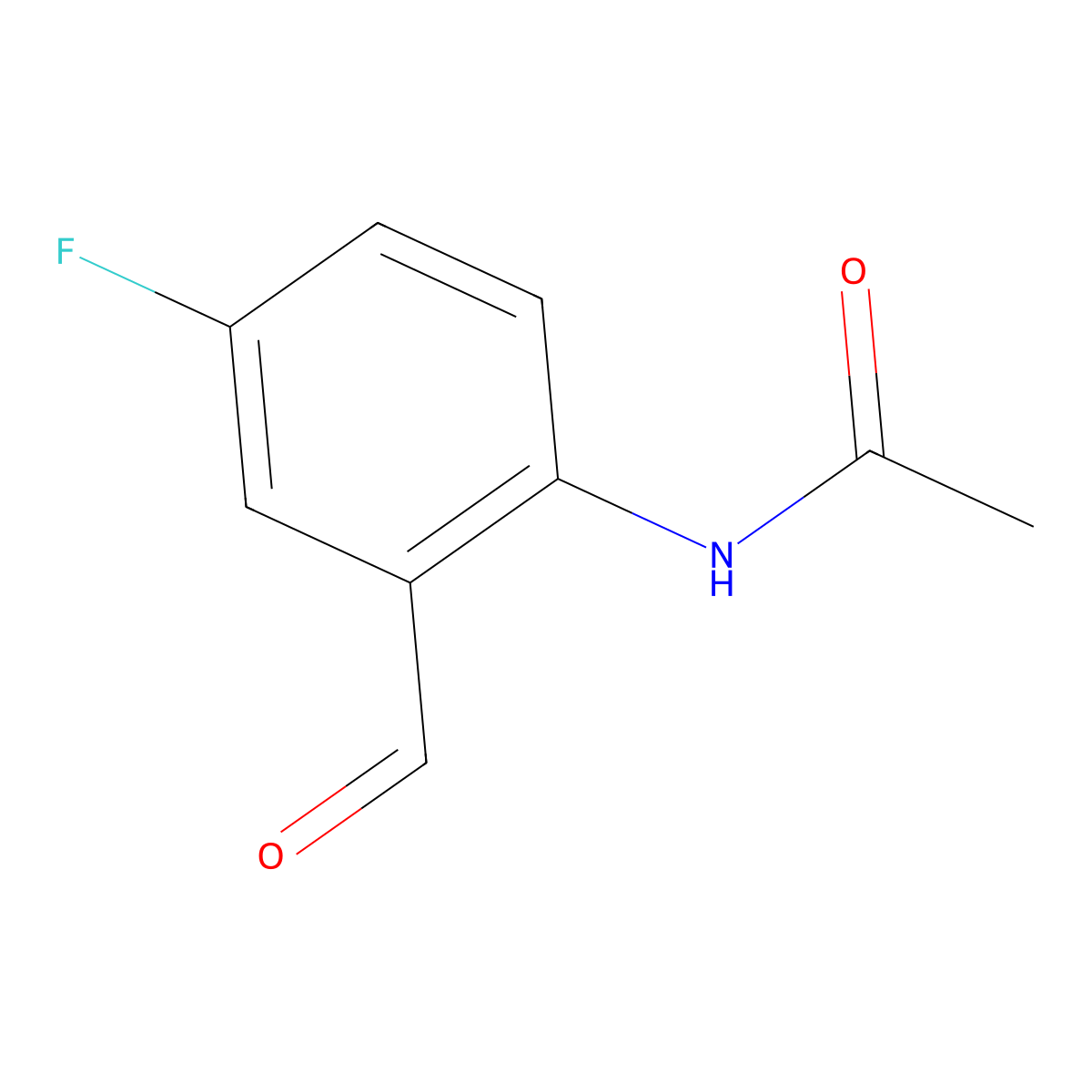 N-(4-Fluoro-2-formylphenyl)acetamide molecular structure, CAS 1785167-38-5