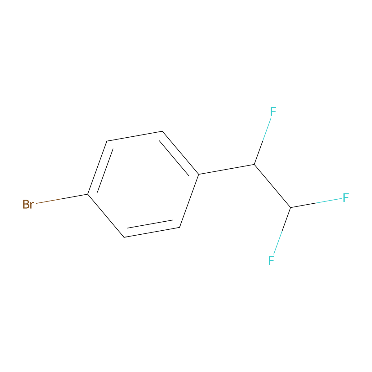 1-Bromo-4-(1,2,2-trifluoroethyl)benzene molecular structure, CAS 1785170-18-4