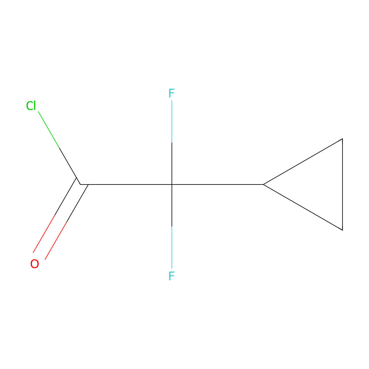 2-Cyclopropyl-2,2-difluoroacetyl chloride molecular structure, CAS 1785175-38-3