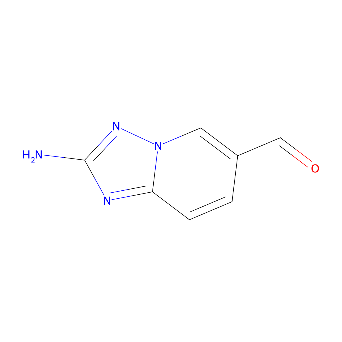 2-Amino-[1,2,4]triazolo[1,5-a]pyridine-6-carbaldehyde molecular structure, CAS 1785176-33-1