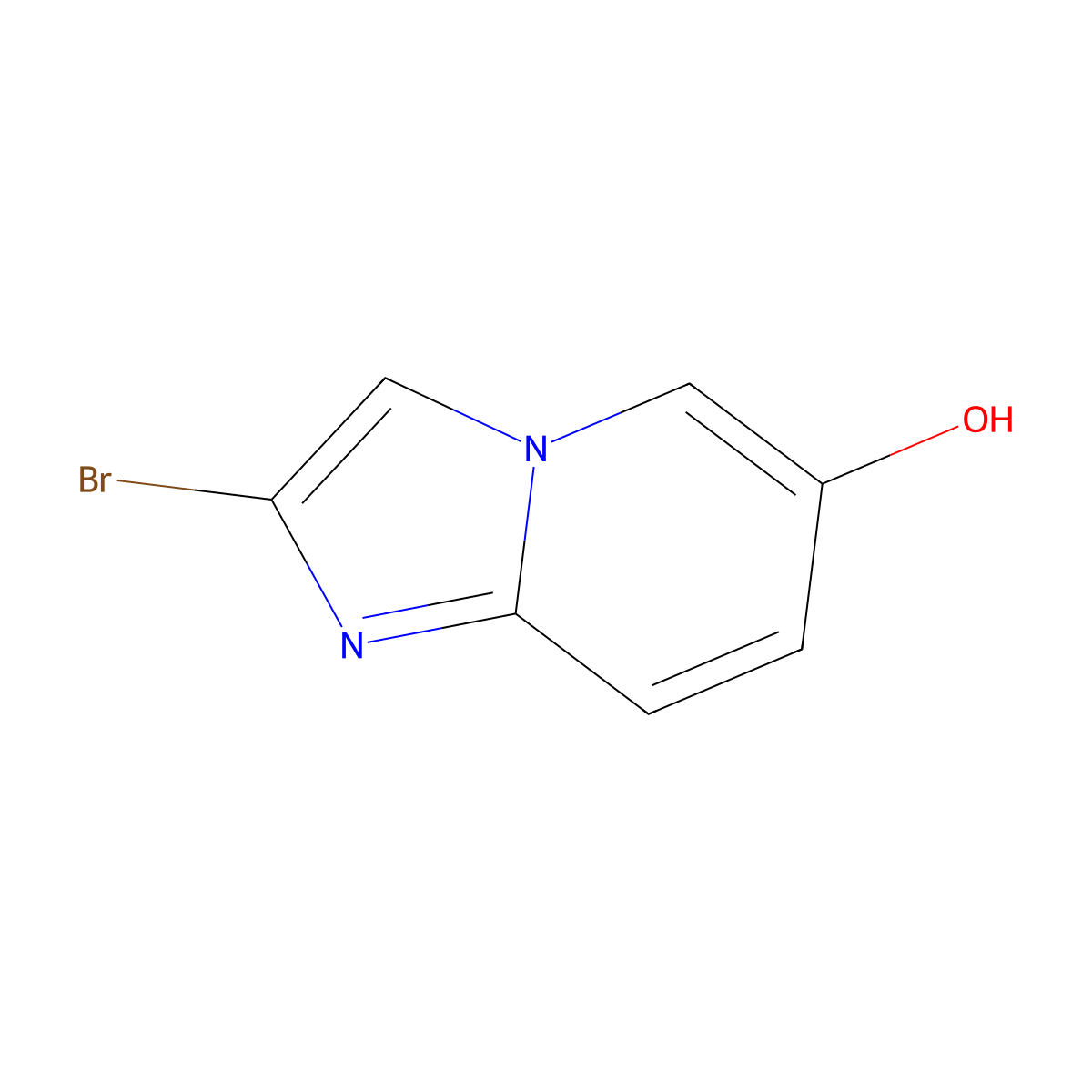 2-Bromoimidazo(1,2-a)pyridin-6-ol molecular structure, CAS 1785180-00-8