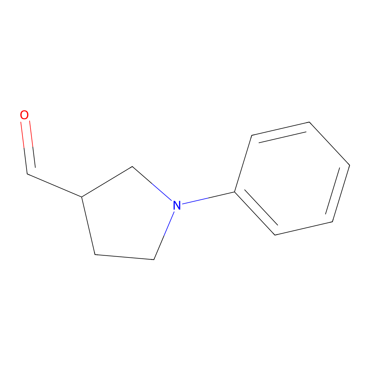 1-Phenylpyrrolidine-3-carbaldehyde molecular structure, CAS 1785187-92-9