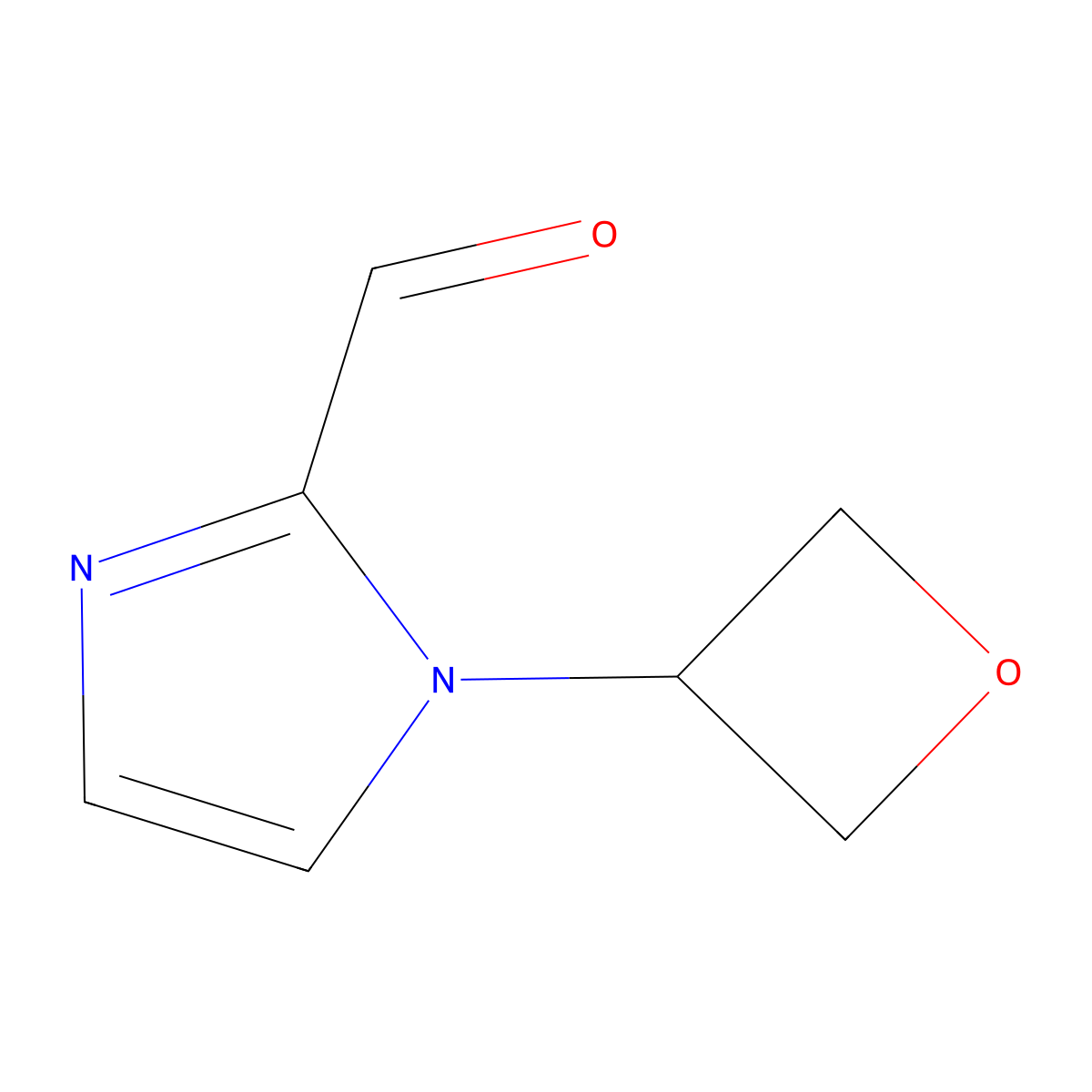 1-(oxetan-3-yl)-1H-imidazole-2-carbaldehyde molecular structure, CAS 1785198-54-0