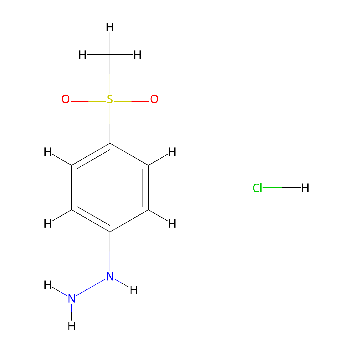 4-(Methylsulfonyl)phenylhydrazine hydrochloride molecular structure, CAS 17852-67-4